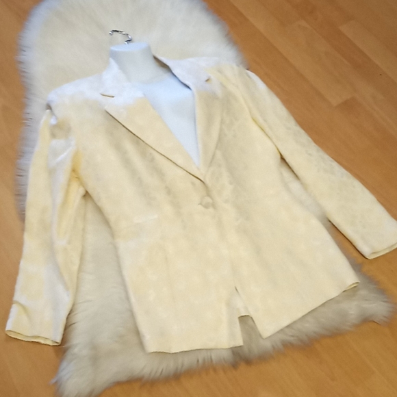 Tahari Cream Brocade Single Breasted Blazer - Picture 10 of 14